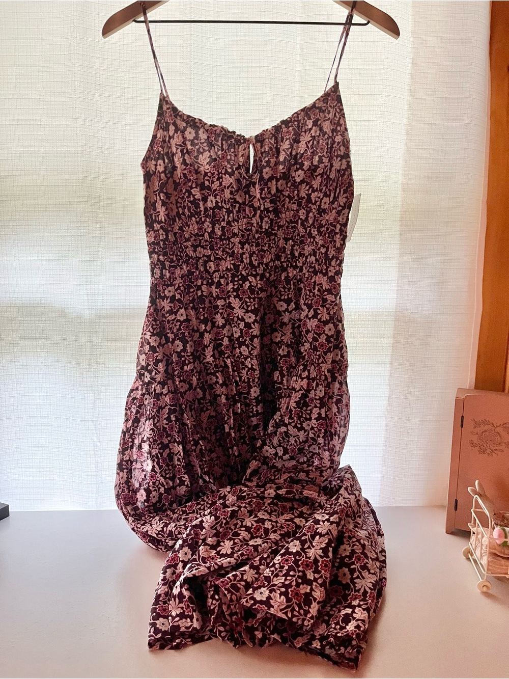 Lucky Brand Chocolate Floral Midi Dress